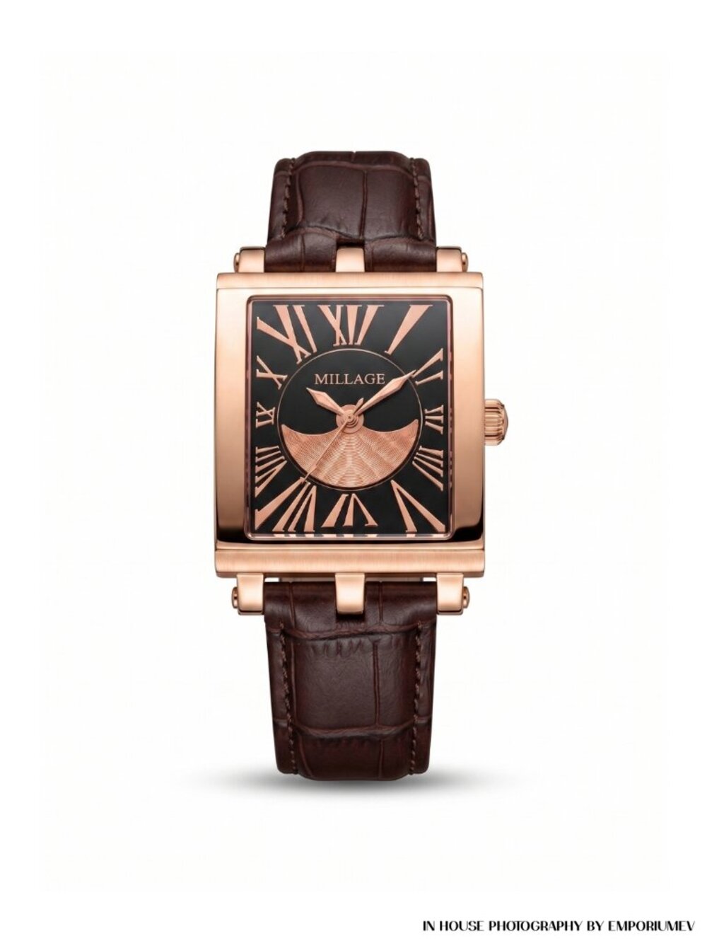 Millage The Dijon Ml0073-B Color Rose Gold Stainless Steel Swiss Watch 4326